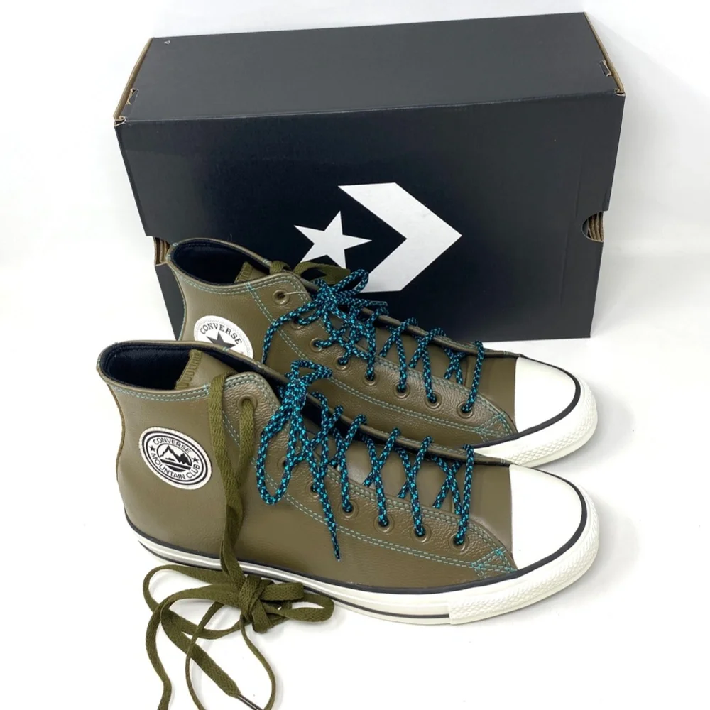 Converse Chuck Taylor All Star High Top Green Olive WomenLeather Sneakers165957C_3